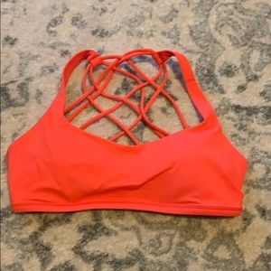 Lululemon Free To Be Bra in color Hot Sunset
